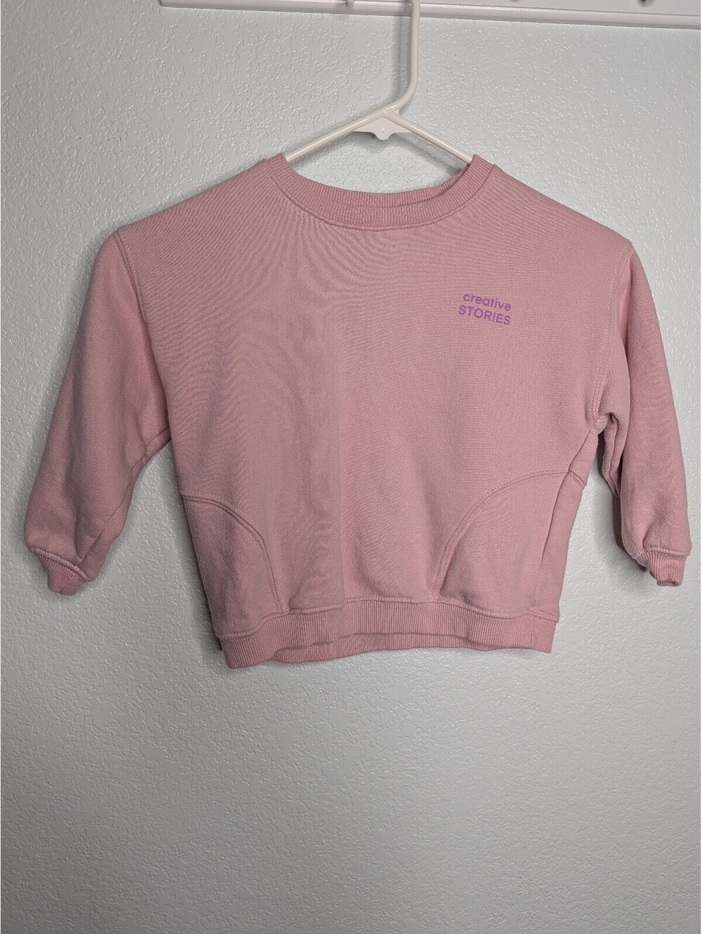 Zara Kids Creative Stories Pink Crewneck Sweatshirt Size 4 Years 104